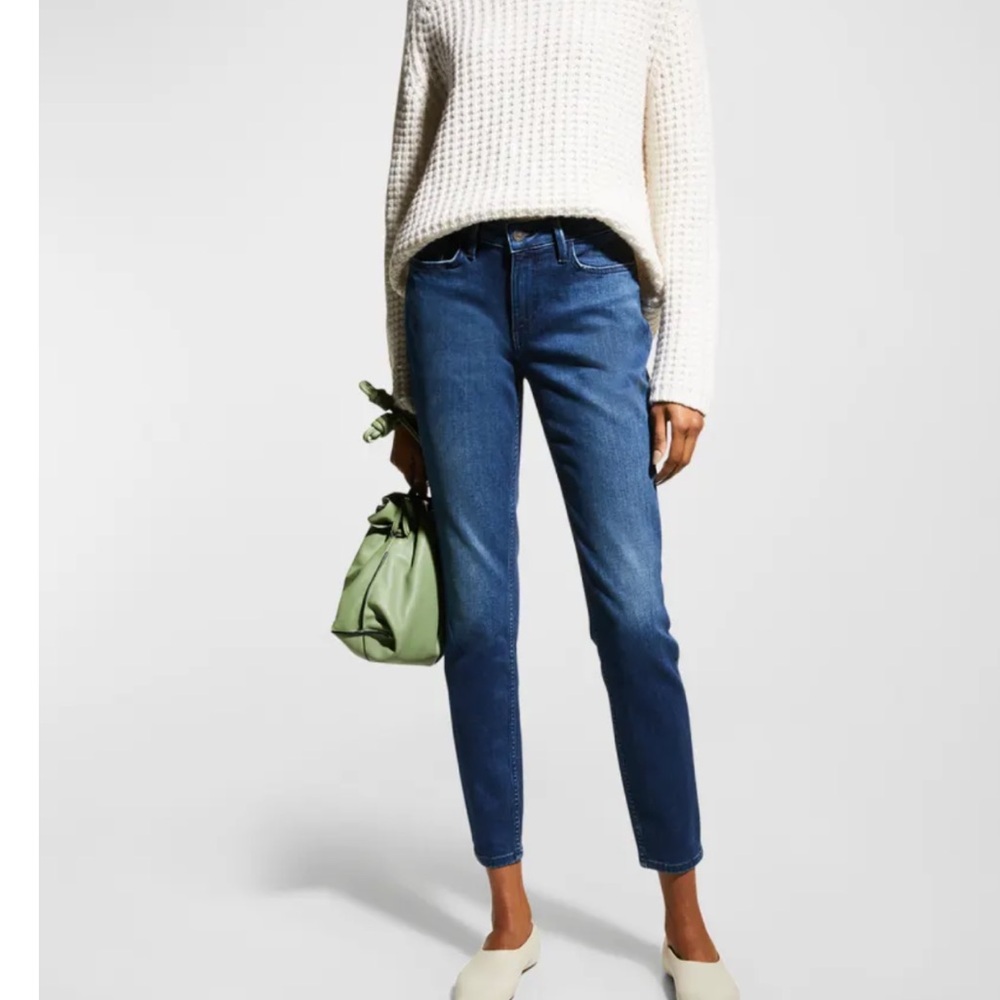 Lafayette 148 NY Mercer Ankle Jeans with Stretch, Empire Indigo, Size 14